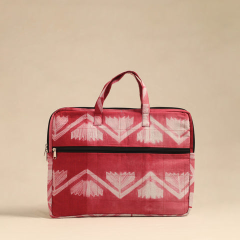 Pink - Handmade Quilted Cotton Laptop Bag 05