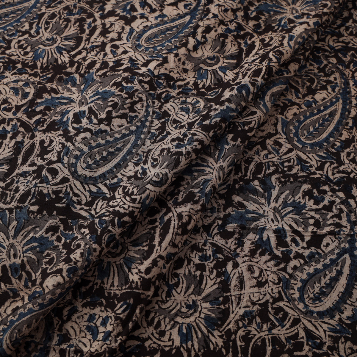 Pedana Hand Block Kalamkari Print Natural Dyed Cotton Fabric 21