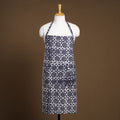  Blue Hand Batik Print Cotton Apron with Pocket
