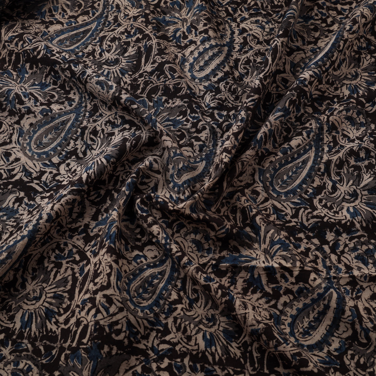 Pedana Hand Block Kalamkari Print Natural Dyed Cotton Fabric 21