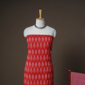 Pochampally Ikat Woven Cotton Unstitched Dress Material: Kurta, Bottom & Dupatta 14