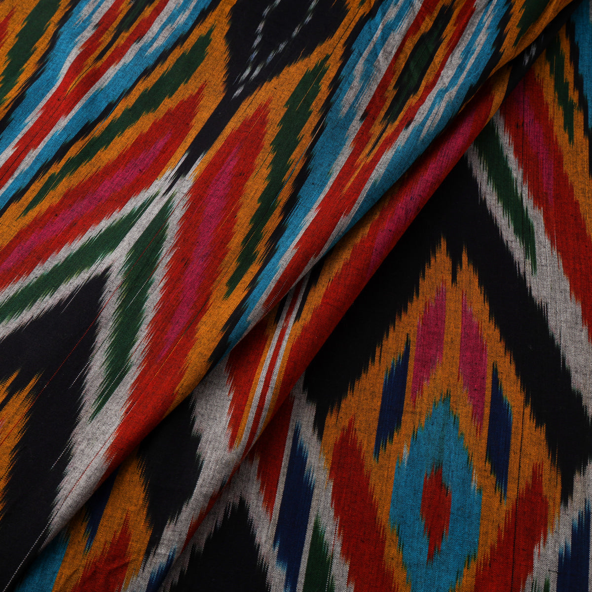 Pochampally Central Asian Ikat Pure Cotton Fabric 02