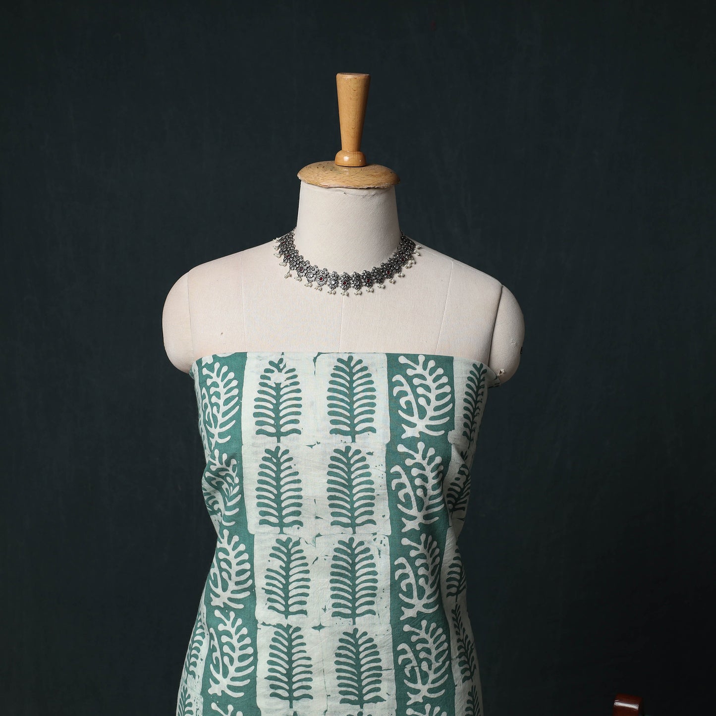 Kutch Hand Block Batik Print Cotton 3pc Unstitched Dress Material Suit Set 13