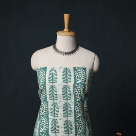 Kutch Hand Block Batik Print Cotton 3pc Unstitched Dress Material Suit Set 13