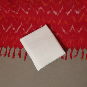 Pochampally Ikat Woven Cotton Unstitched Dress Material: Kurta, Bottom & Dupatta 15