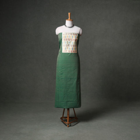 Patchwork Mangalagiri Handloom Cotton Unstitched Kurta Material (2.5m) 46