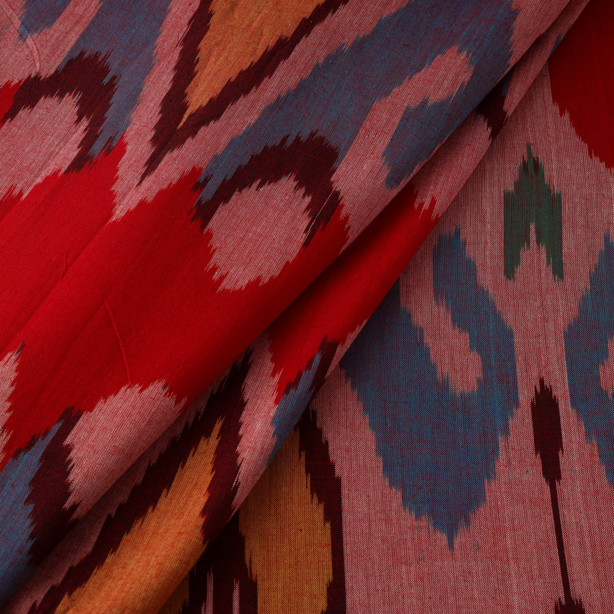 Pochampally Central Asian Ikat Pure Cotton Fabric 04