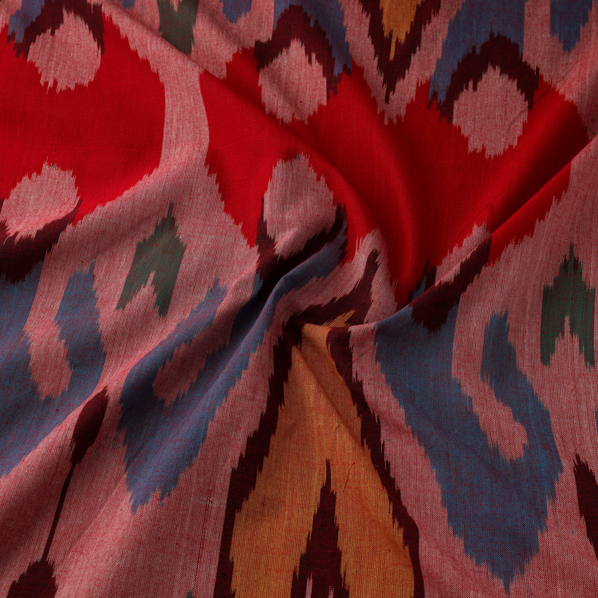 Pochampally Central Asian Ikat Pure Cotton Fabric 04