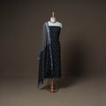 Pochampally Ikat Woven Cotton Unstitched Dress Material: Kurta, Bottom & Dupatta 16