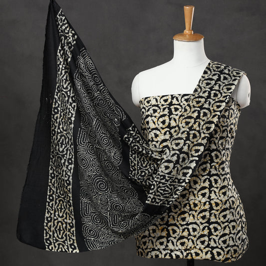 3pc Kutch Batik Printed Cotton Suit Material Set 18