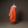 Pochampally Ikat Woven Cotton Unstitched Dress Material: Kurta, Bottom & Dupatta 17