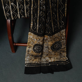 Kutch Hand Block Batik Print Cotton 3pc Unstitched Dress Material Suit Set 15