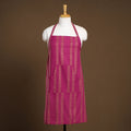 Pink - Jacquard Weave Cotton Apron with Pocket 11