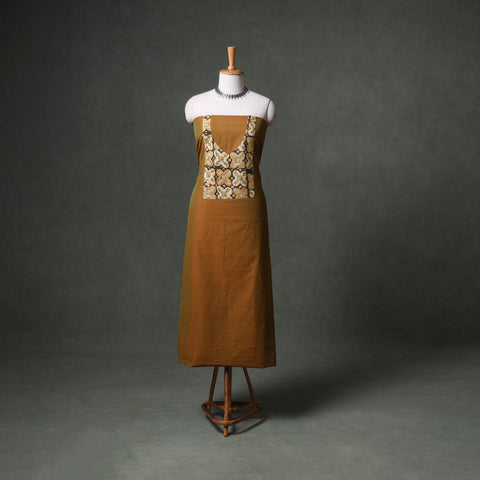 Patchwork Mangalagiri Handloom Cotton Unstitched Kurta Material (2.5m) 49