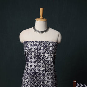 Kutch Hand Block Batik Print Cotton 3pc Unstitched Dress Material Suit Set 16