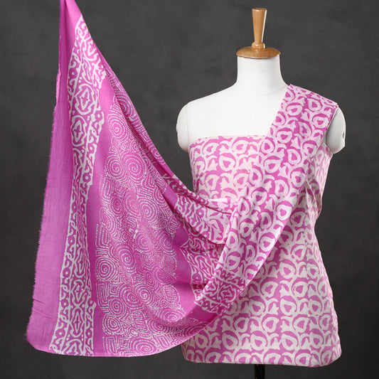 3pc Kutch Batik Printed Cotton Suit Material Set 22