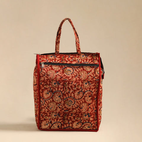 Red - Handcrafted Cotton Shopping Hand Bag 11