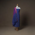Pochampally Ikat Woven Cotton Unstitched Dress Material: Kurta, Bottom & Dupatta 19