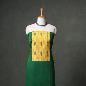 Patchwork Mangalagiri Handloom Cotton Unstitched Kurta Material (2.5m) 51