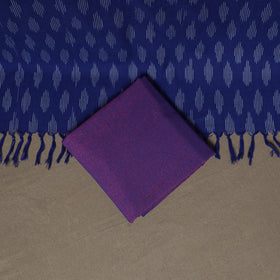 Pochampally Ikat Woven Cotton Unstitched Dress Material: Kurta, Bottom & Dupatta 19