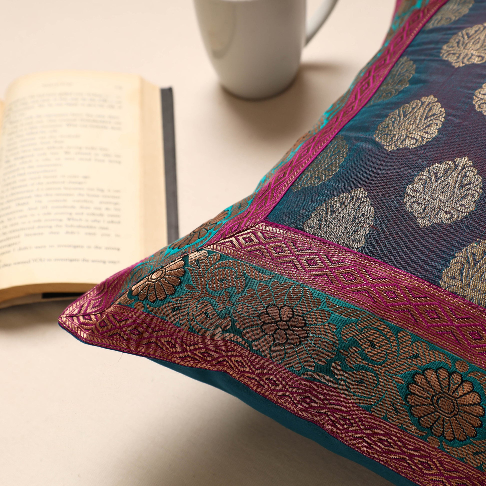 Banarasi Silk Cushion Cover