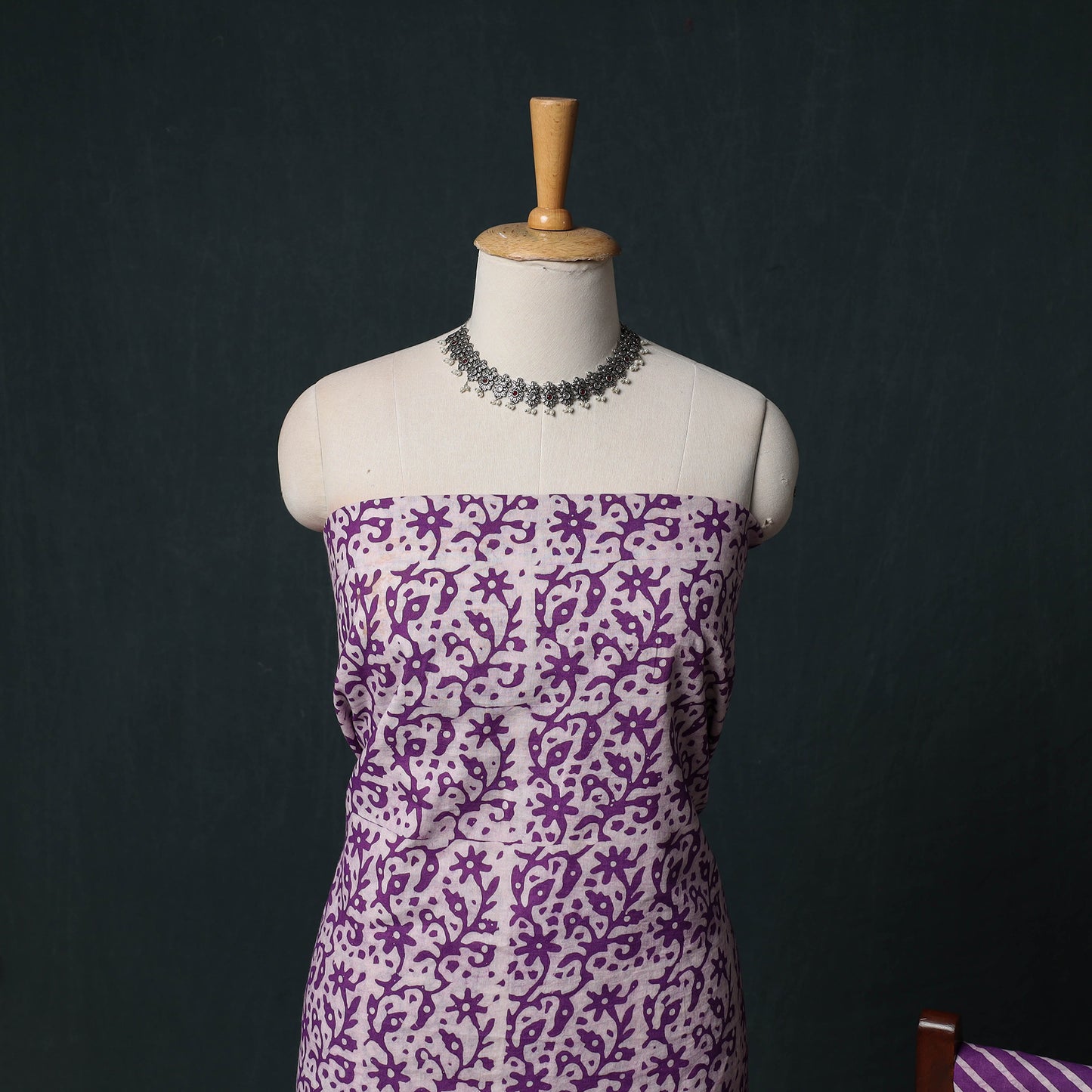 Kutch Hand Block Batik Print Cotton 3pc Unstitched Dress Material Suit Set 19