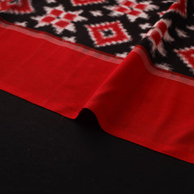 Black - Telia Rumal Pure Handwoven Cotton Pochampally Double Ikat Fabric 01