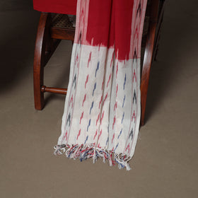 Pochampally Ikat Woven Cotton Unstitched Dress Material: Kurta, Bottom & Dupatta 20