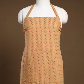 Beige - Jacquard Weave Cotton Apron with Pocket 15
