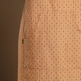 Beige - Jacquard Weave Cotton Apron with Pocket 15