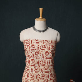 Kutch Hand Block Batik Print Cotton 3pc Unstitched Dress Material Suit Set 20