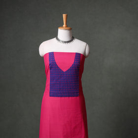Patchwork Mangalagiri Handloom Cotton Unstitched Kurta Material (2.5m) 58