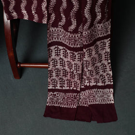 Kutch Hand Block Batik Print Cotton 3pc Unstitched Dress Material Suit Set 21