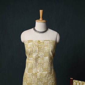 Kutch Hand Block Batik Print Cotton 3pc Unstitched Dress Material Suit Set 22