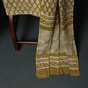 Kutch Hand Block Batik Print Cotton 3pc Unstitched Dress Material Suit Set 22