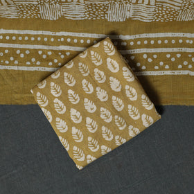 Kutch Hand Block Batik Print Cotton 3pc Unstitched Dress Material Suit Set 22