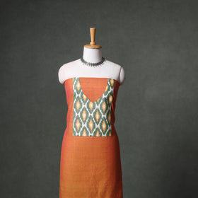 Patchwork Mangalagiri Handloom Cotton Unstitched Kurta Material (2.5m) 61