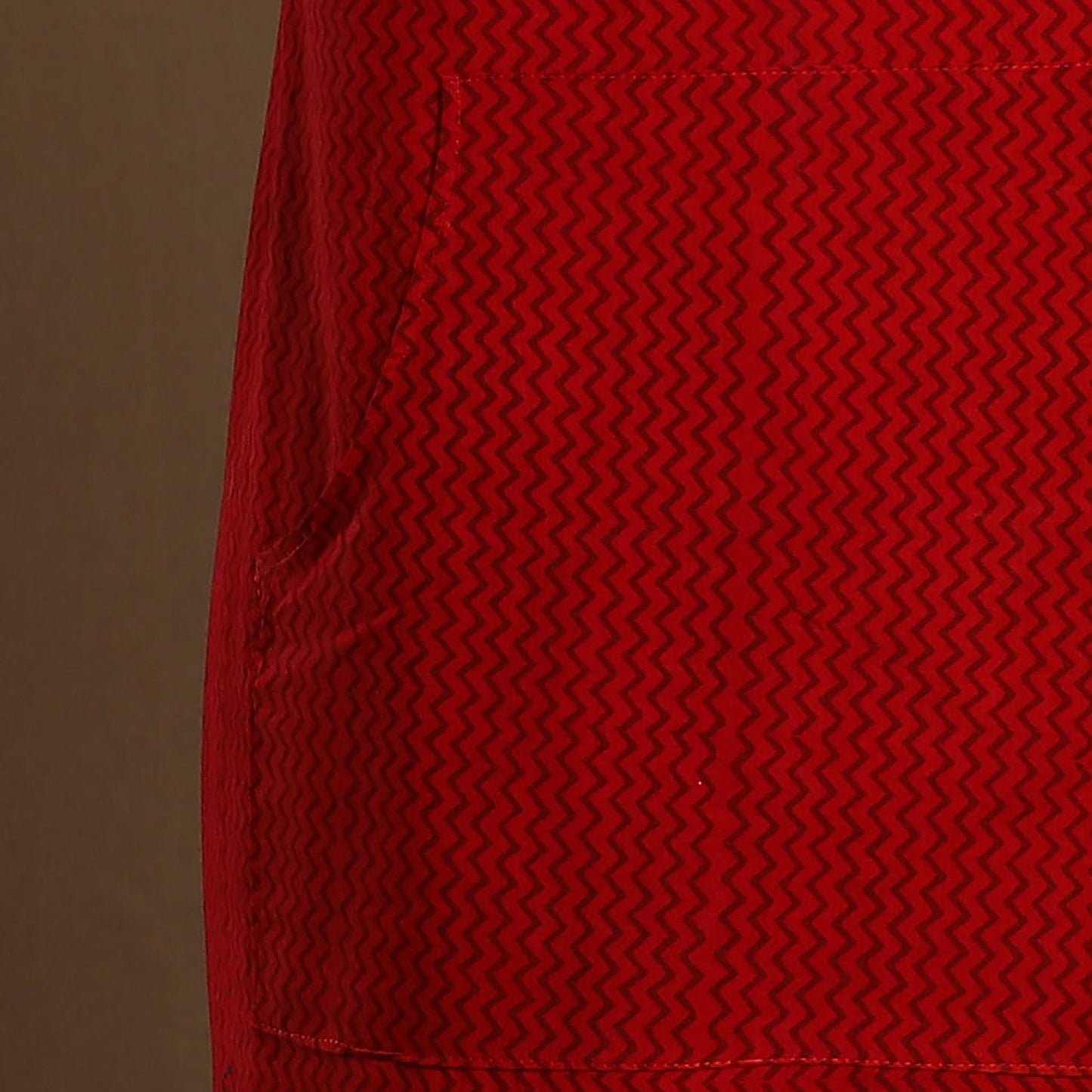 Buy Red Bagh Block Print Cotton Apron with Pocket