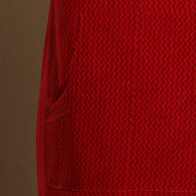 Buy Red Bagh Block Print Cotton Apron with Pocket