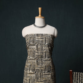 Kutch Hand Block Batik Print Cotton 3pc Unstitched Dress Material Suit Set 25