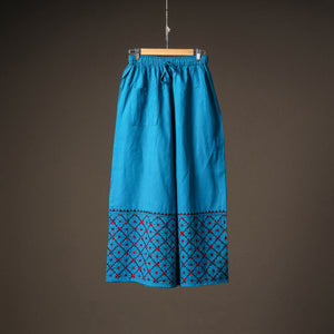 Bengal Kantha Hand Embroidered Cotton Palazzo 10