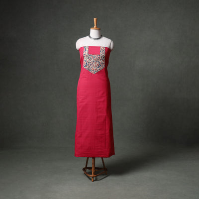 Patchwork mangalagiri handloom cotton unstitched kurta