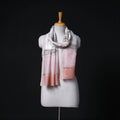 Sanganeri Handloom Chanderi Silk Hand Block Floral Print Stole 01