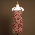 Maroon - Bagh Block Print Cotton Apron with Pocket 30