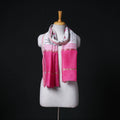 Sanganeri Handloom Chanderi Silk Hand Block Floral Print Stole 03