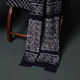 Kutch Hand Block Batik Print Cotton 3pc Unstitched Dress Material Suit Set 26