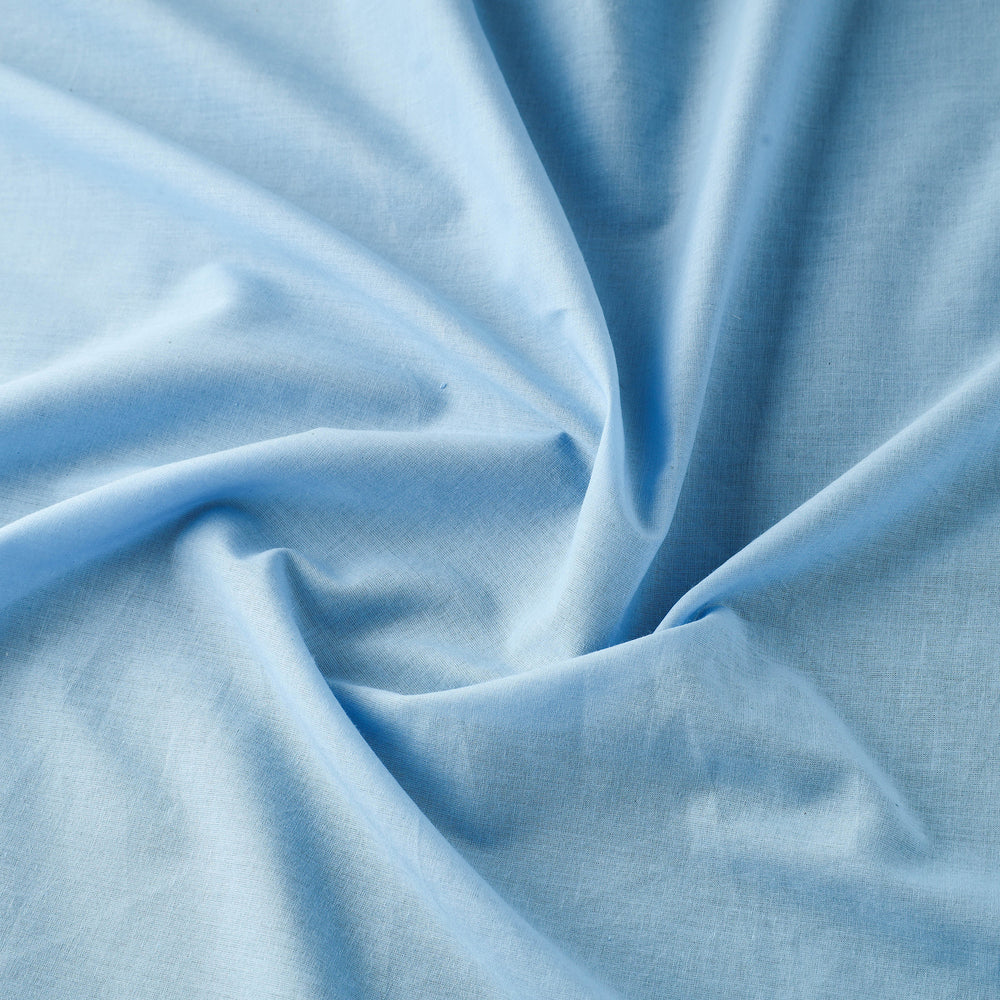 Blue - Prewashed Plain Cotton Fabric 14