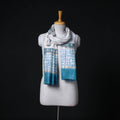 Sanganeri Handloom Chanderi Silk Hand Block Floral Print Stole 05