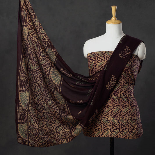 3pc Kutch Batik Printed Cotton Suit Material Set 58