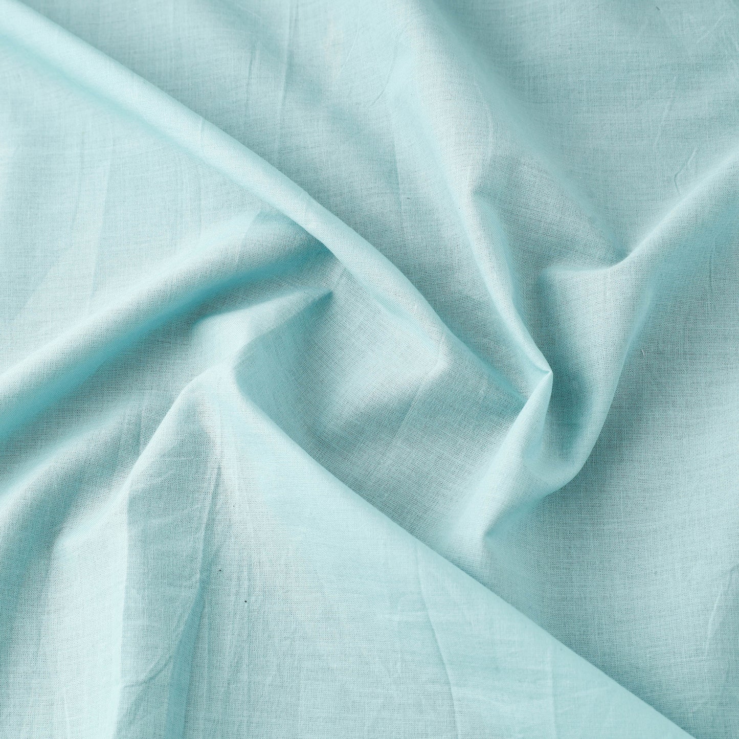 Blue - Prewashed Plain Cotton Fabric 18